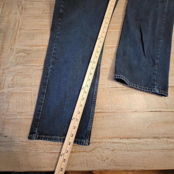 Levis 505 Jeans Mens 40x30 Blue Denim Pants Regular Straight Medium Wash - Picture 6 of 9